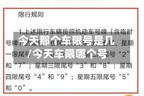 今天那个车限号是几/今天车限哪个号