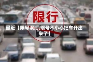 最近【限号误闯,限号不小心把车开出来了】