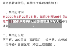 【望都限号绕行,望都限号查询今天】