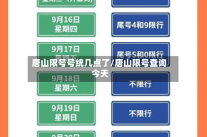 唐山限号号统几点了/唐山限号查询 今天