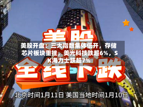 美股开盘：三大指数集体低开	，存储芯片板块重挫，美光科技跌超6%，SK海力士跌超7%-第2张图片