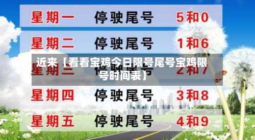 近来【看看宝鸡今日限号尾号宝鸡限号时间表】-第2张图片