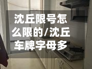 沈丘限号怎么限的/沈丘车牌字母多少-第1张图片
